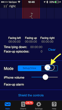 SomnoPose screen showing problem